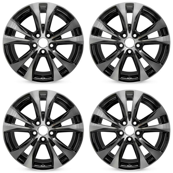 For Toyota RAV4 OEM Design Wheel 18" 18x7.5 2013-2015 Machined Black Set of 4 Replacement Rim