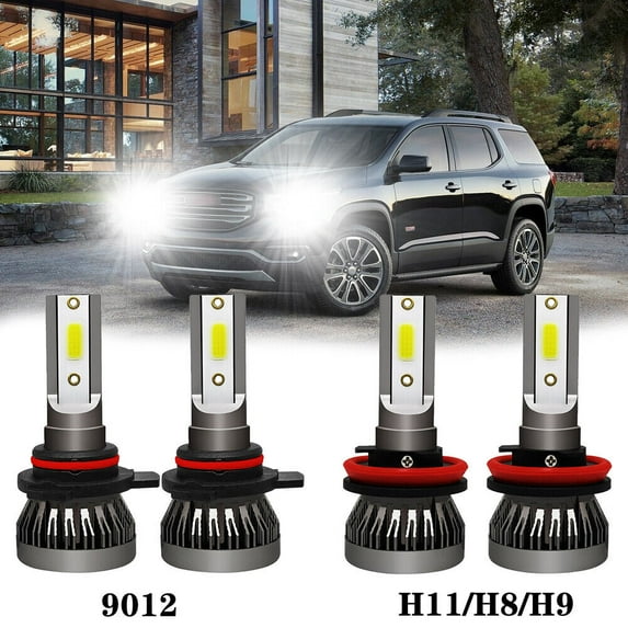 For Toyota Rav4 2016 2017 2018 2019 - 4pcs White LED Headlight+Fog Lights Bulbsi