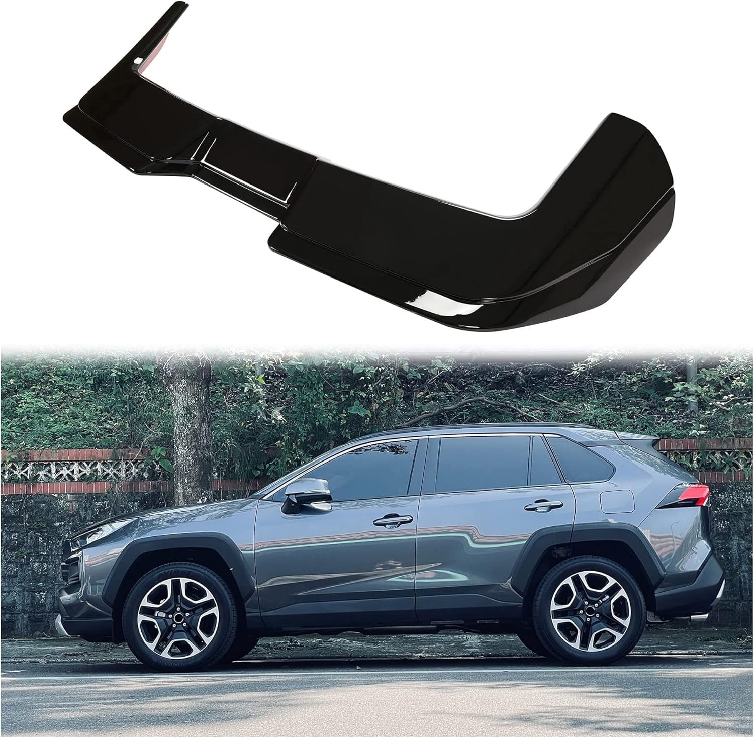 For Toyota Rav4 2019 20 21 22 2023 Rear Roof Spoiler Glossy Black Wing ...