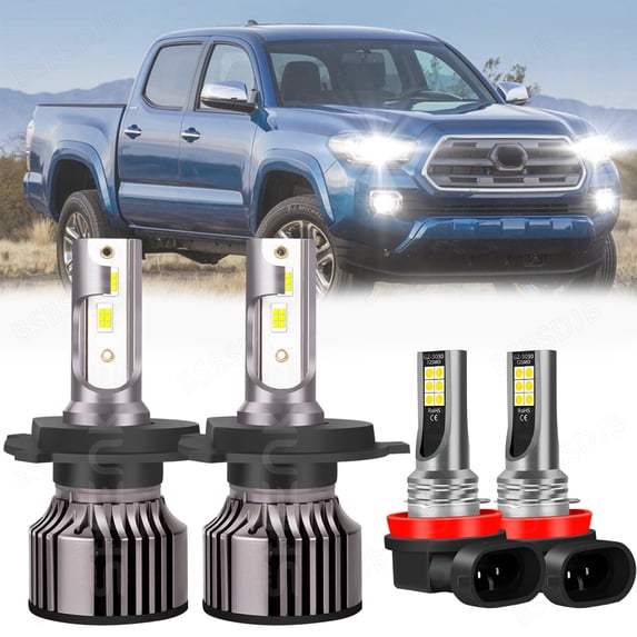 For Toyota Sequoia 2001-2007 Combo 6000K White LED Headlight + Fog Light Bulbs