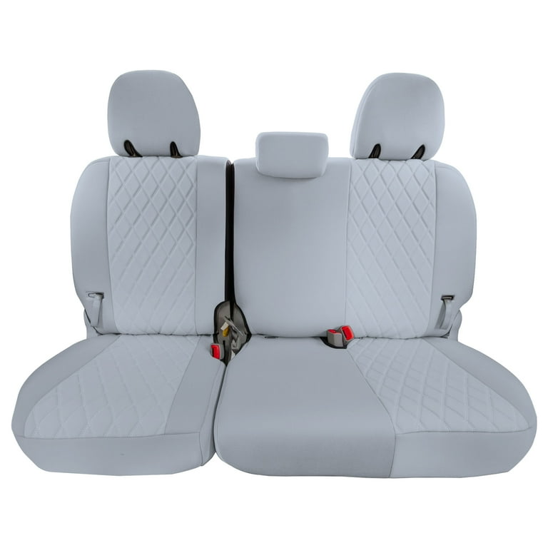 For Toyota Sienna 2011 2020 FH Group Neoprene Waterproof Custom Fit Car Seat Covers Solid Gray 3rd Row
