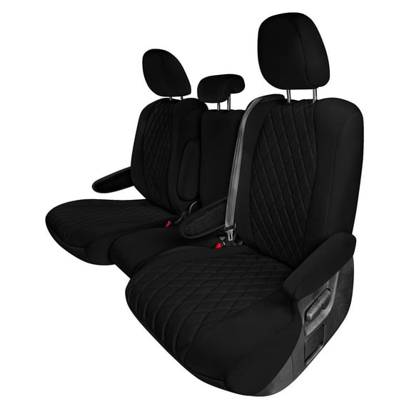 For Toyota Sienna 2011-2020 FH Group Neoprene Waterproof Custom Fit Car Seat Covers - Black 2nd Row
