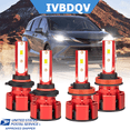 thumbnail image 1 of For Toyota Sienna 2011-2020 LED Headlight Bulbs 9005 High Beam + H11 Low Beam Kit 4PCS White, 1 of 12
