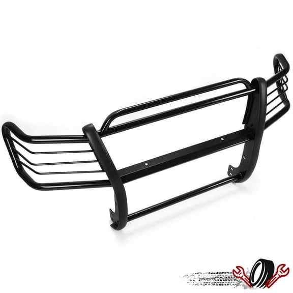 For Toyota Tacoma 1998-2004 Black Steel Grill Brush Guard & Light Protector