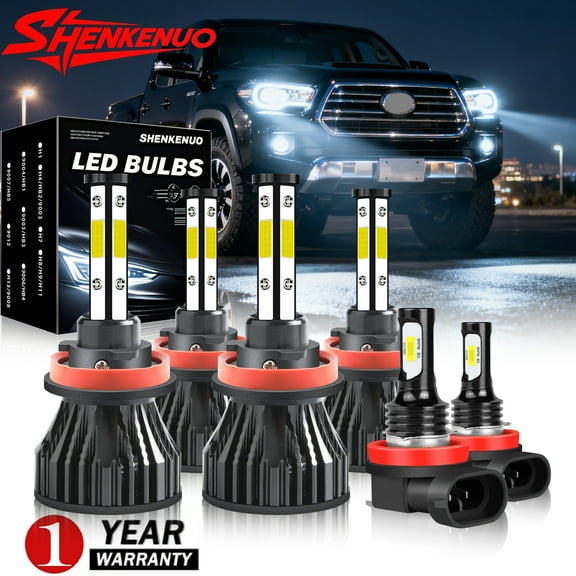 For Toyota Tacoma 2016 2017 2018 2019 2020 2021 2022 H9 H11 High&Low Beam LED Headlights Fog Lights 6pcs