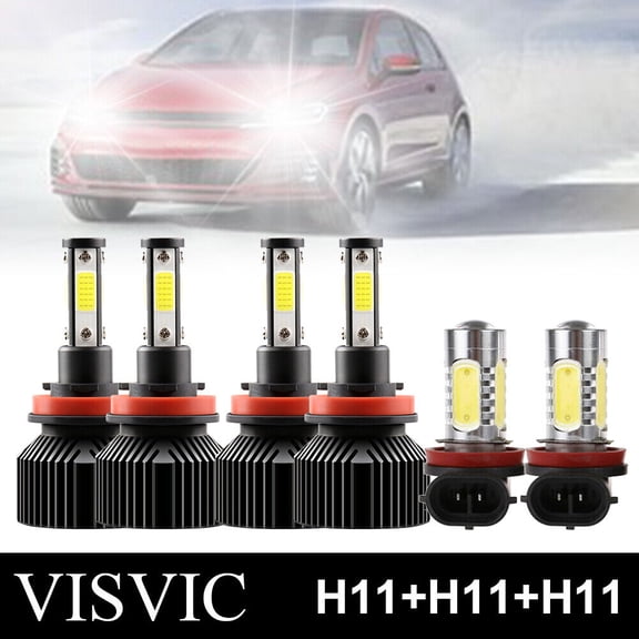For Toyota Tacoma 2016-2019 -6PCS 6000K Combo LED Headlight + Fog Light Bulbo