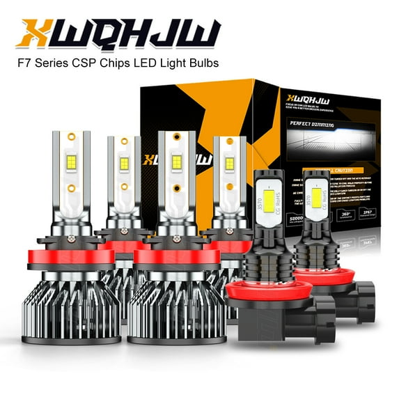 For Toyota Tacoma 2016-2021 -6x LED Headlight High Low Beam Fog Light Bulbs Kit