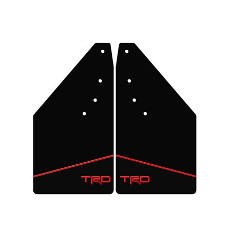 For Toyota Tacoma Direct Fit Rear Mud Flaps 2016-Current With TRD Red Black Anchor Weights