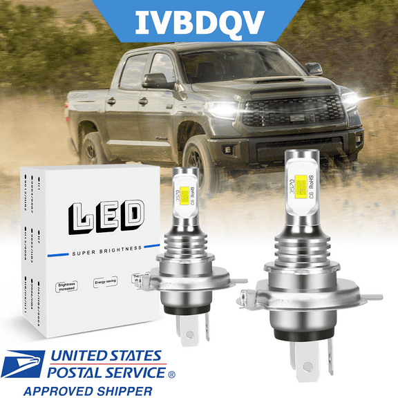 For Toyota Tundra 2000-2006 LED Headlight Bulb H4 High/Low Beam 2Pcs 6500K Super Bright White
