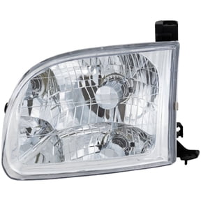 Chrome LED C-Bar Headlights For 2000-2004 Toyota Tundra Regular & Access Cab