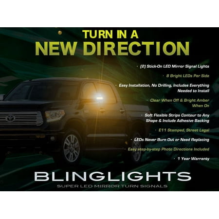 For Toyota Tundra LED Side View Mirror TurnSignal Light Kit Blinker Lamps Signalers