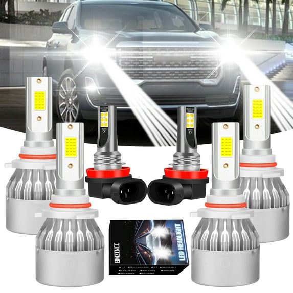 For Toyota Venza 2009-2016 - 6x LED Headlight Hi/Lo Beam + Fog Light Bulbs Kit