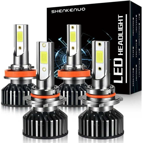 For Toyota Venza 2009-2016 Headlights 9005 LED High Beam H11 Low Beam Bulbs 4pc