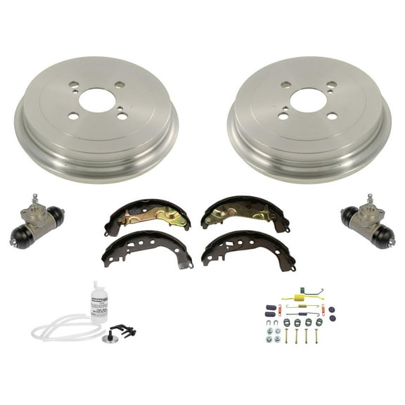 For Toyota Yaris 15-18 Rear Brake Drums and Brake Shoes Springs Cylinders 7p