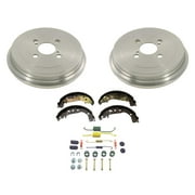 For Toyota Yaris 15-18 Rear Brake Drums and Brake Shoes W/ Springs Hardware
