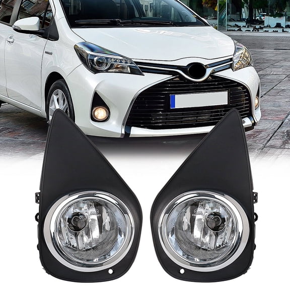 For Toyota Yaris 2015-2017 Hatchback Fog Light Front Bumper Lamp Halogen Bulbs