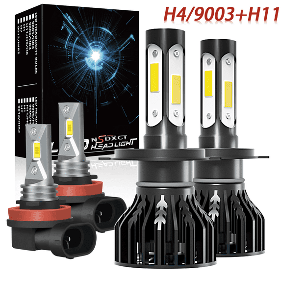 For Toyota Yaris iA 2017 2018 H4 High/Low Beam+H11 Fog Light LED Headlight Bulbs