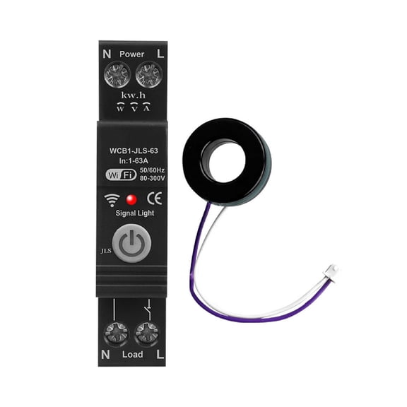 For Tuya 1P Smart Circuit Breaker 63A 220V Timer Switch With Remote Control