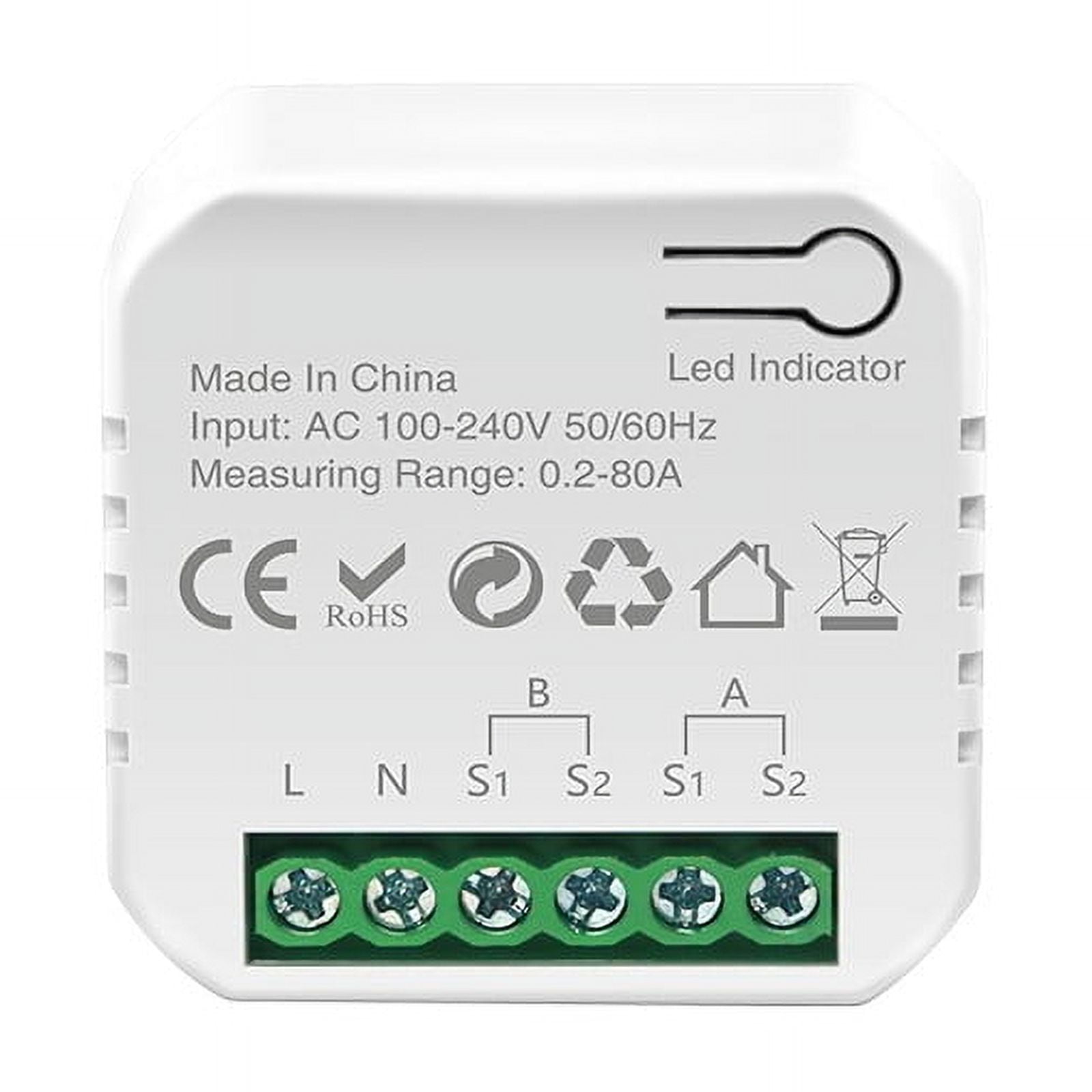 For Tuya For Smart 2 Way Wifi Energy Meter Bidirection 1/2 Channel With ...