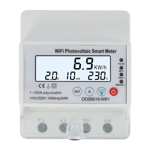 For Tuya Smart Circuit Breaker 100A 1Phase Dinrail Photovoltaic Smart Meter