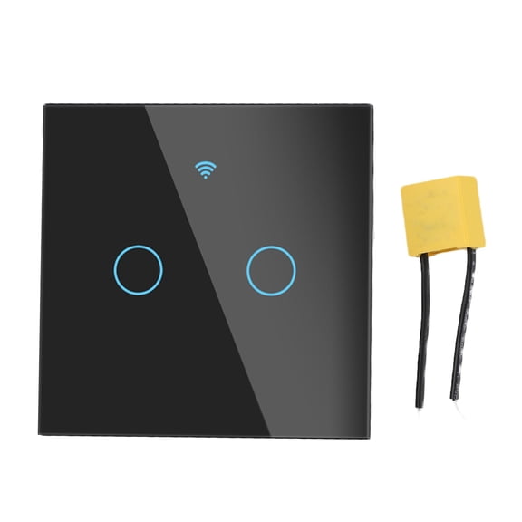 For Tuya Smart Light Switch 2 Gang, Smart Touch Wall Switch With Capacitor