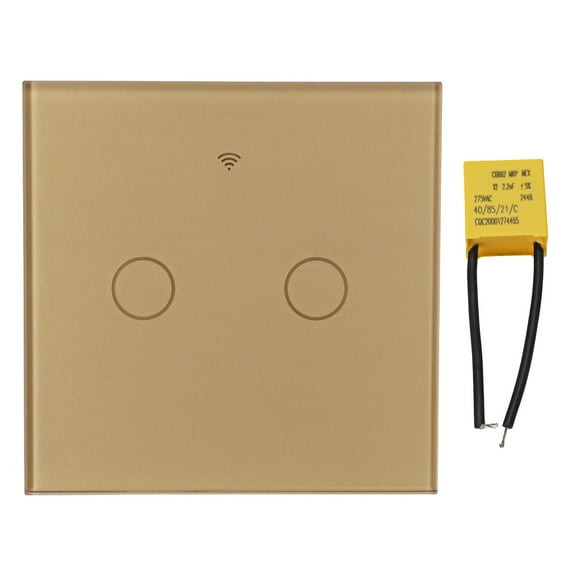 For Tuya Smart Light Switch 2 Gang, Smart Touch Wall Switch With Capacitor