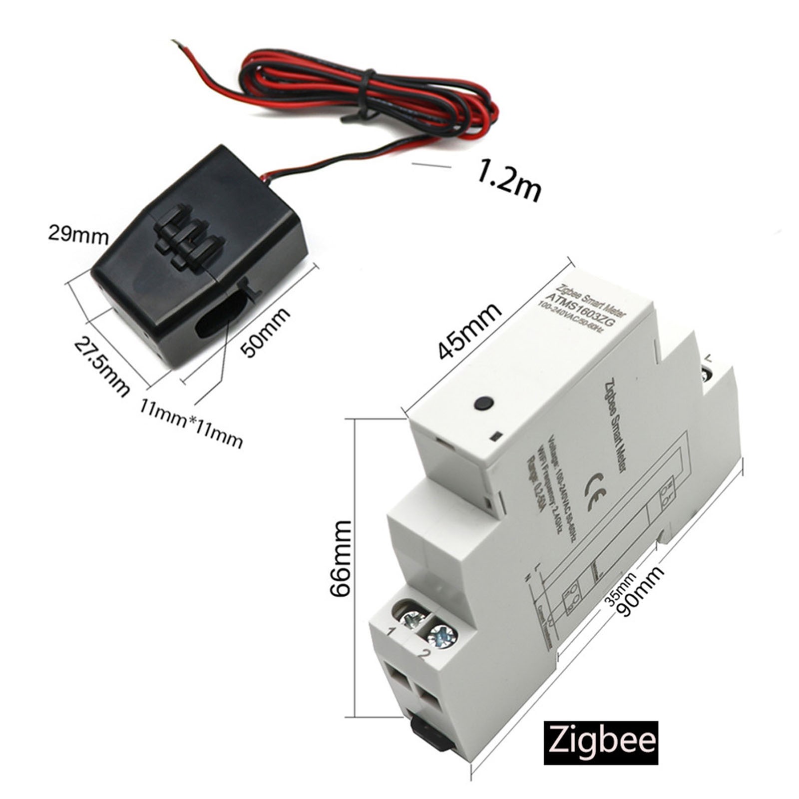 For for Tuya Smart Wifi Electricity Meter Din Rail Single Phase Ac 110V 240V 2.4Ghz 63A Ct-Wifi