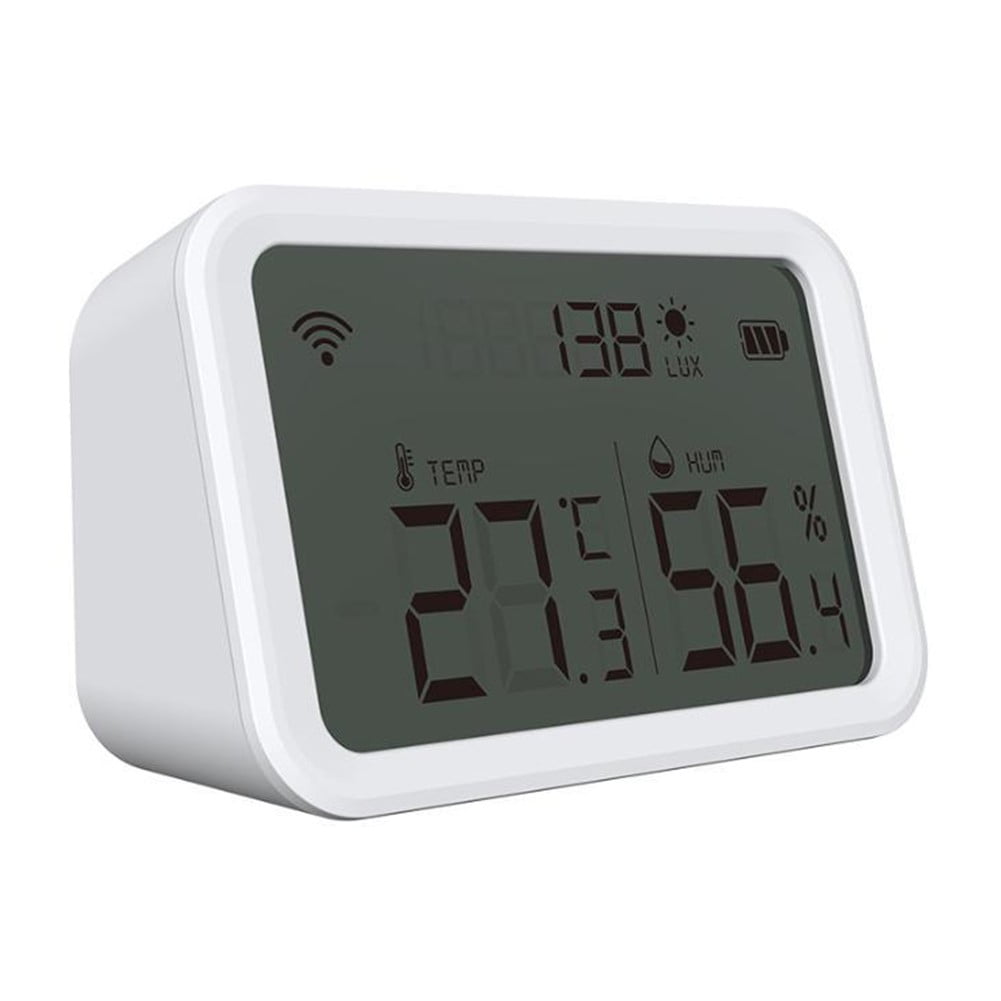 For Tuya Temperature Humidity Sensor Lux Light Detector With Lcd Screen