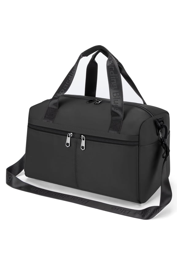 For United Airline 17x10x9 Inches Personal Item Underseat Travel duffle bag, ports Tote Gym Bag,Shoulder Weekender Overnight Bag (Black)