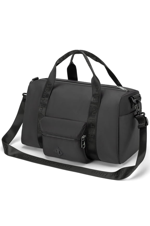 For United Airline 17x10x9 Inches Personal Item Underseat Travel duffle bag, ports Tote Gym Bag,Shoulder Weekender Overnight Bag (Black)