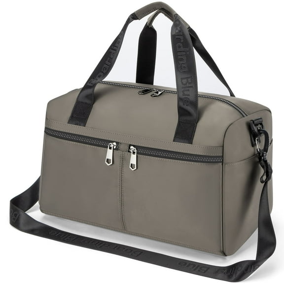 For United Airline 17x10x9 Inches Personal Item Underseat Travel duffle bag, ports Tote Gym Bag,Shoulder Weekender Overnight Bag (Grey)