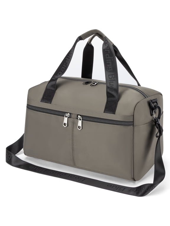 For United Airline 17x10x9 Inches Personal Item Underseat Travel duffle bag, ports Tote Gym Bag,Shoulder Weekender Overnight Bag (Grey)