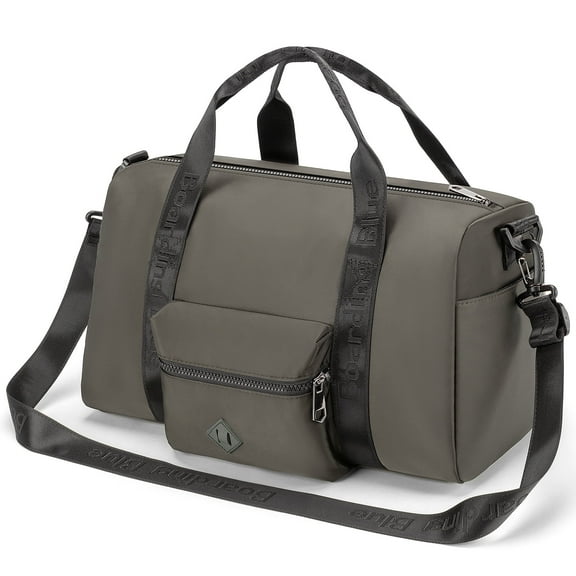 For United Airline 17x10x9 Inches Personal Item Underseat Travel duffle bag, ports Tote Gym Bag,Shoulder Weekender Overnight Bag (Grey)