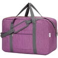 thumbnail image 1 of For United Airlines Foldable Carry on Bag 22x14x9 Travel Duffel Bag Packable luggage Duffle for Women and Men 40L (Dark Purple), 1 of 14