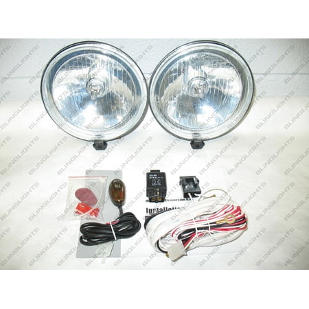 For Univerasal 6" Round Off Road Auxiliary Bumper Lamp Bar Driving Light Kit