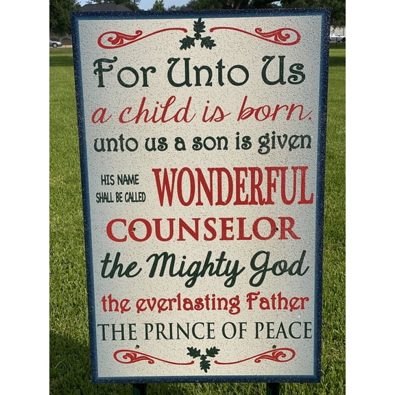 For Unto Us Sign No