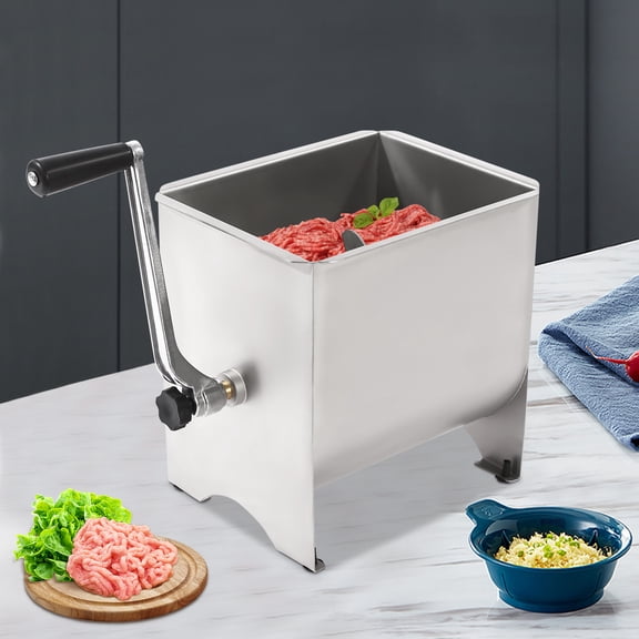 For Use In Homes, Restaurants, Kitchens, Canteens Silver Meat Mixer, Stainless Steel Meat Mixer, 20LB Stainless Steel Meat Mixer 11.02*8.86*12.32in