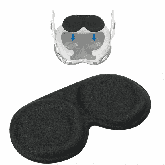 For VR Lens Protective Cover Compatible with Apple Vision Pro Meta Quest 3 EVA Dust Proof Anti Scratch VR Headset Accessories Black Two Pcs