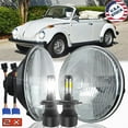 thumbnail image 1 of For VW Beetle 1967-1979 Pair 7" Inch Round LED Headlight Hi/Lo Beam White S++, 1 of 21