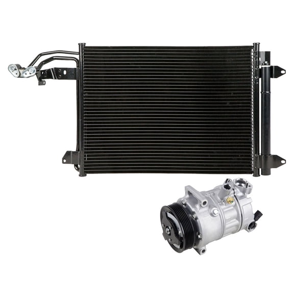 For VW Eos GTI Jetta R32 Audi A3 OEM AC Compressor w/ A/C Condenser Drier - BuyAutoParts