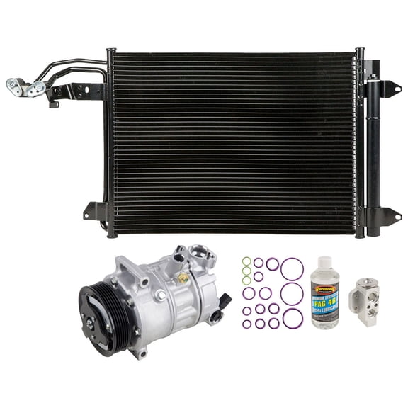 For VW Eos GTI Jetta R32 & Audi A3 OEM AC Compressor w/ A/C Repair Kit - BuyAutoParts