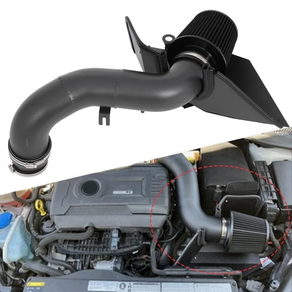 For VW Golf GTi R 1.8T 2.0T 2015-2020 Cold Air Intake + Filter + Heat Shield Kit