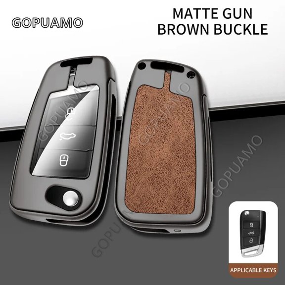 For VW Volkswagen E 3 buttons Beetle Passat Tiguan Touran Jetta MK1-MK6 Golf GTI/Rabbit/R Styling Zinc alloy+leather Key Case