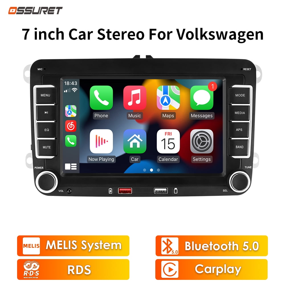 For VW Volkswagen Jetta Passat CC Amarok Golf Polo 7 Touch Screen  Bluetooth Car Stereo Radio Carplay GPS Navigation Player 