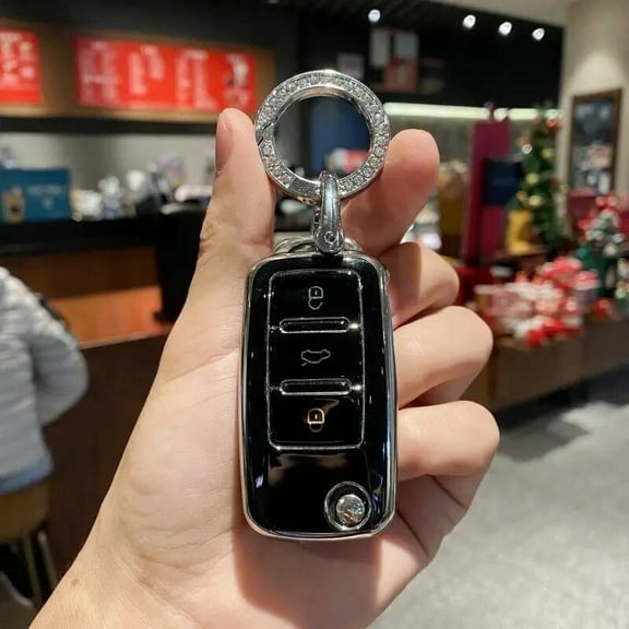 For VW Volkswagen Key Shell Case Jetta Golf Polo MK6 Passat Tiguan Key Cover Keychain  Car Accessories