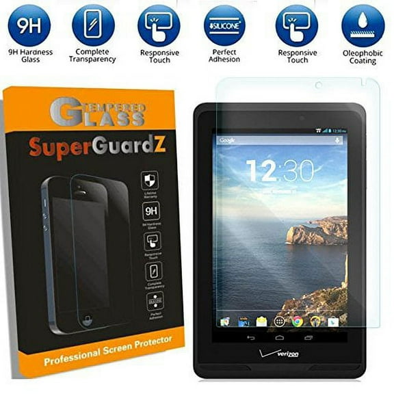 For Verizon Ellipsis 7 - SuperGuardZ Tempered Glass Screen Protector, 9H, Anti-Scratch, Anti-Bubble, Anti-Fingerprint