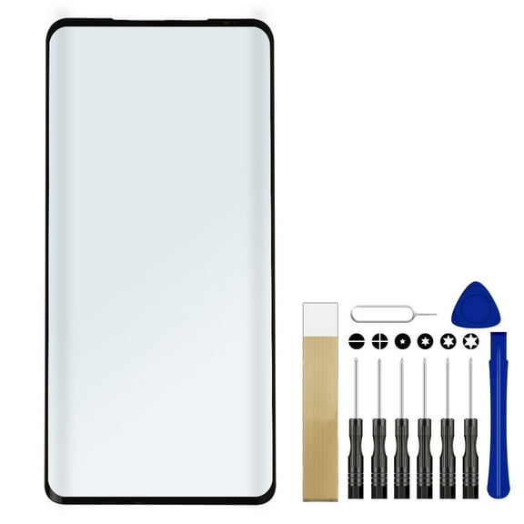 For Verizon LG Velvet 5G LM-G900VM LM-G900VMY Replacement Front Glass Lens Screen Door Tool Black