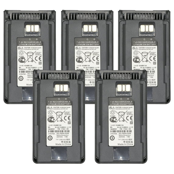 For Vertex FNB-V133LI FNB-134Li VX-260 EVX-261 VX-450 Radio Battery Replacement 2300mAh 5PCS