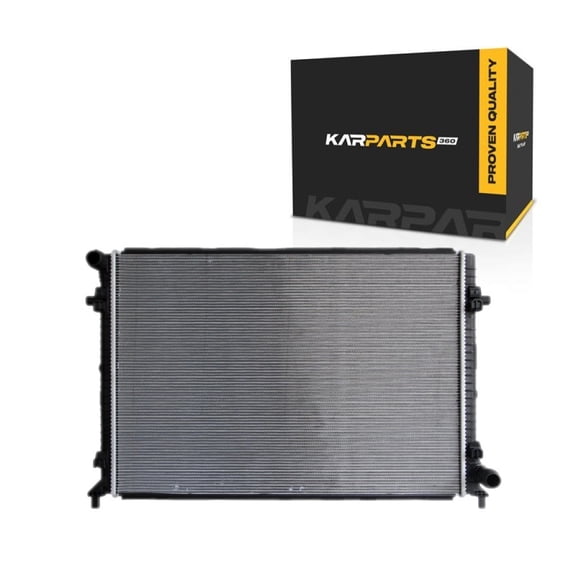 For Volkswagen Atlas Cross Sport 2020 2021 2022 2023 Radiator | Plastic And Aluminum | 3.6 Liter V6 | Replacement For 191275785164, 3QF121251D