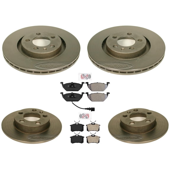 For Volkswagen Beetle 98-09 W/ 280MM Front & Rear Performance Rotors Brake Pads